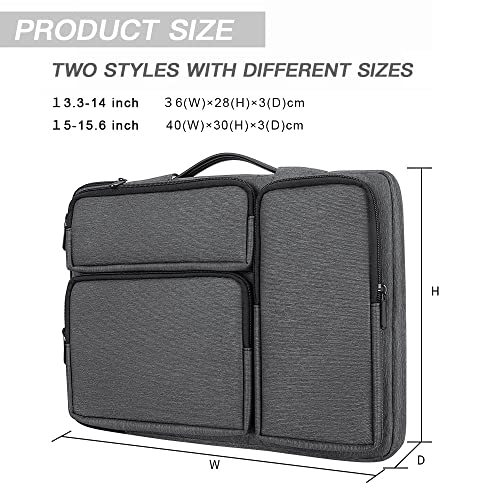 LLLSSS Laptop Hand Bag Waterproof Table PC Sleeve Notebook Briefcase with Mouse Cable Phone Pen Holder Pocket Pouch(13.3-inch)