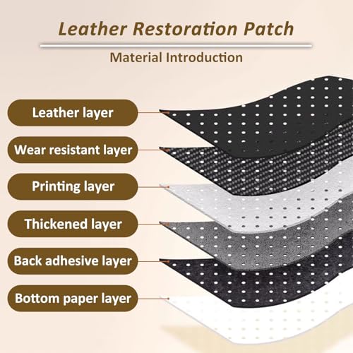 Fabric Adhesives Leather Fabric for Furniture Strong Adhesion Vinyl Repair Tape, for Sofas, Furniture, Car Seats, Office Chairs(Brown)