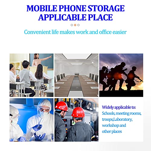 EliteBloom Slot Box,Storage Box,Office Storage,Lock Box Phone,Key Lock,Phones Holder Storage Box,Wall-Mounted,Silver-60Slots