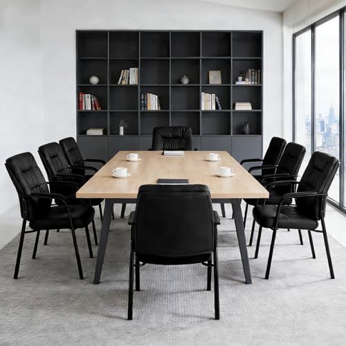 OLIXIS Office Waiting Room Guest Chair Set of 2, 500lbs, Faux Leather