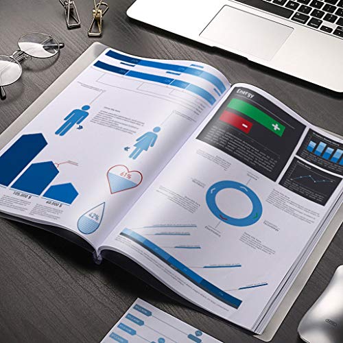 Plastic Folders,Budget Binde, File Folder,Report Covers with U-Type Sliding Bar (60 Sheet Capacity), Office School Supplies Transparent Resume Presentation File Folders Files Organizer (Color : D) (C