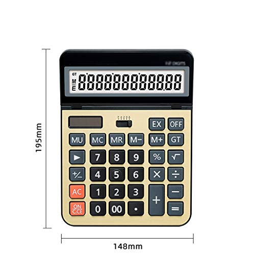 Standard Function Basic Desktop Calculator, Large Display, for Home and Office, Power, Solar and Battery