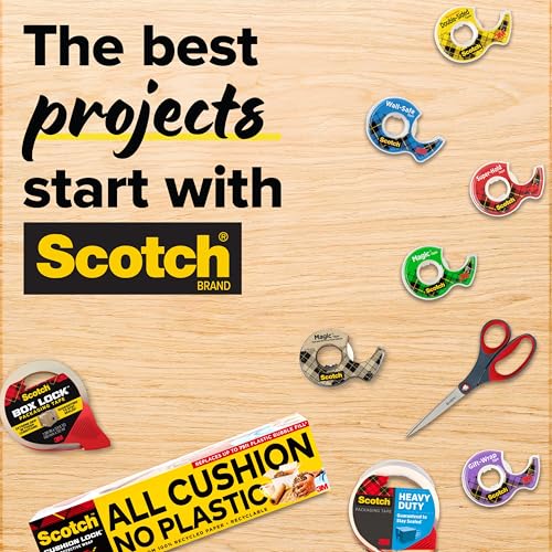 Scotch Transparent Tape, 1 Inch Core, Refills, 3/4 in. x 1,000 in.