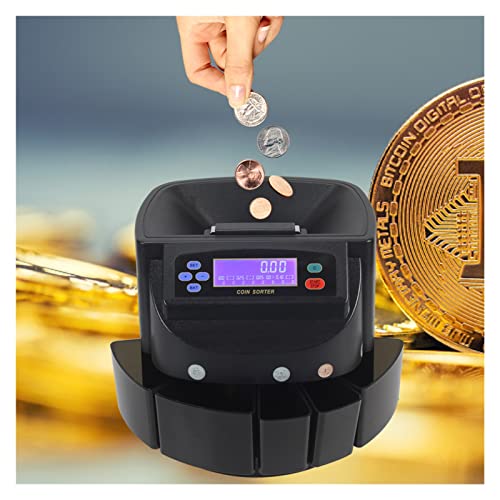 GAZOGJ Money Counter 9005 Usd Coin America Coin Sorter Counter Machine with Led Display for USA City in Bank,Shop Fast and Easy to Use,Blue 0.8mm