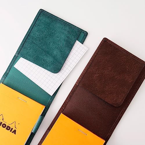 Slip-On PB RHODIA Memo Cover No.11 Leather Italian Leather Pueblo Compact Castagno (Dark Brown) IPV-6001