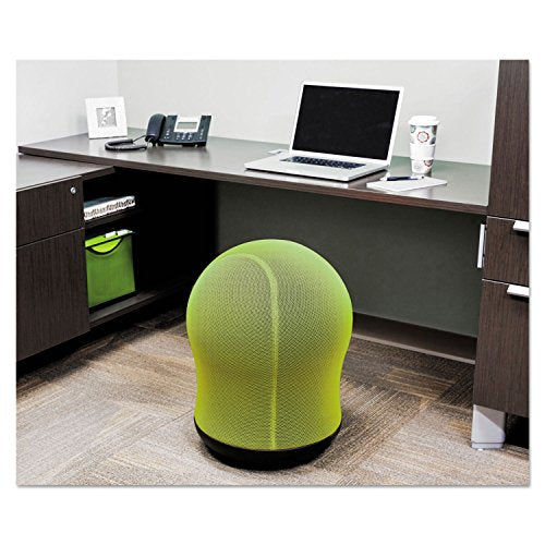 Safco Zenergy Swivel Ball Chair, Anti-Burst, Vinyl Exercise Ball Chair for Home, Office & Classroom, Ideal for K-12, Supports Active Seating, Green Mesh