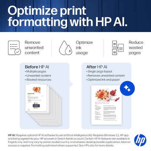 HP Smart Tank 6003 Wireless All-in-One Ink Tank Printer, Scanner, Copier with up to 3 Years of Ink Included, Best-for-Home, Cartridge-Free Refillable, AI-Capable (D35XXA)