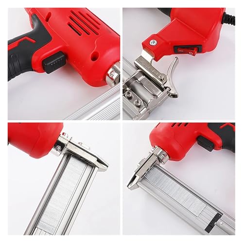 Oil-Free Pneumatic Staple Gun Heavy-Duty Stapler 2600W F30 Electric Nail Gun Woodworking Frame Stapler Furniture Construction Nail Gun Electric Tools 220V Electric Nail Gun