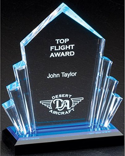 Peaked Arrow Award (6" x 9" x 2.5", Blue)
