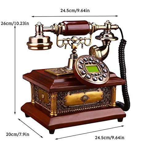 QUANGJN Telephone Retro Old Fashioned Landline Phones, Old Fashioned Corded Telephone with Resin Body for Office Home Living Room Decor Wonderful Gift