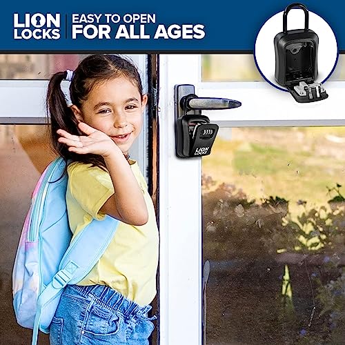 Lion Locks Lock Box for Keys, 6 Pack Black - Secure Key Safe Solution with Combination Lock for Homes, Real Estate, Businesses, Gyms, Schools