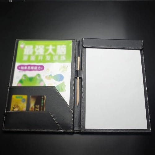 HBJWOV Clipboard Office Supplies Leather Writing Pad Suitable for Business File Hotel Room Signing Clip(Style 1)