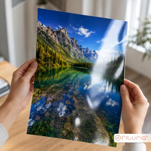 OFITURIA Glossy Photo Paper 170 g Double-Sided A4 - Gloss Paper for Colour Laser Printing, Ideal for Flyers, Photos, Catalogues and Promotional Materials (250 Sheets)
