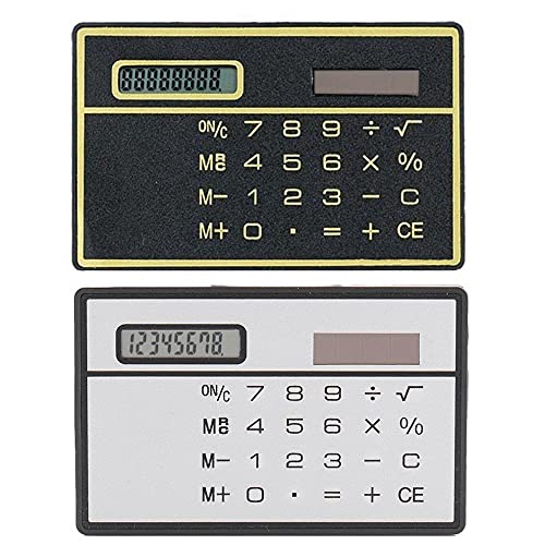 8 Digit Thin Solar Power Calculator with Touch Screen Credit Card Design Portable Mini for Business School