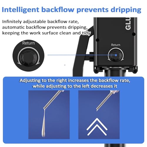 DOJBK Electric Dispenser Tools, Electric Liquid Glue Gun, Precise Glue Control and Drip Prevention, Automatic Back Suction, for LCD Screen Frame Bonding, Home Repairs