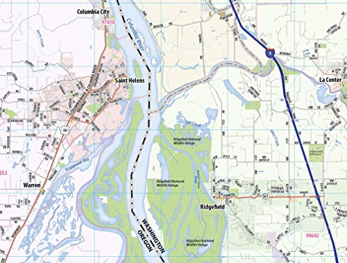 Topographics Greater Portland Oregon Laminated Street Map (42' Wide by 46' High)