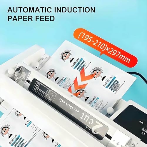 iumLeap Business Card Paper Trimmer and Slitter with Auto-Sensing Feed Cuts 30 Cards Per Minute Perfect for Photo Studio and Cardboard Cutting