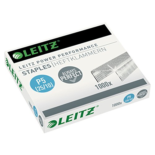 126812 - Leitz 25/10 Steel Staples (Pack of 1000) for Leitz Heavy Duty Flat Clinch 5552 Stapler