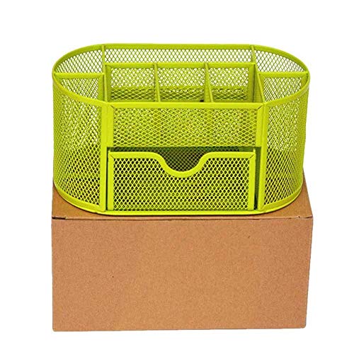 UOHLCX HBJWOV Pen Holder Organizer Desktop Storage Metal MeshEmpty Container Round Pencils Stationery Home Office Supplies(Gray)