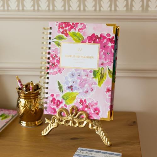 2026-2027 Daily Planner by Emily Ley – Simplified Spiral Planner Blush Hydrangea, August 2026–July 2027 – 12-Month Academic Year Organizer for Women