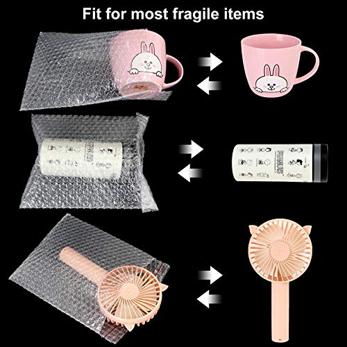 100PCS Bubble Out Bags 7”x 8-1/4”Clear Bubble Mailers, Self-Sealing Double Walled Bubble Pouch Bags for Packing, Moving, Shipping, Mailing, Bubble Cushioning Wrap Bags