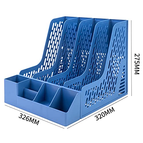 File Rack Thickened File Box File Storage Box File Rack Bookshelf Desktop Office Folder Rack Basket File Box Desktop Data Rack File Holder (Color : A, Size : 2) (C 2)