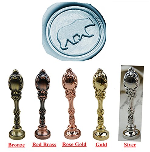 MNYR Bear Bronze Wax Seal Sealing Stamp Wedding Invitations Vintage Metal Peacock Handle Wax Sticks Candles Melting Spoon Gift Wood Box Set