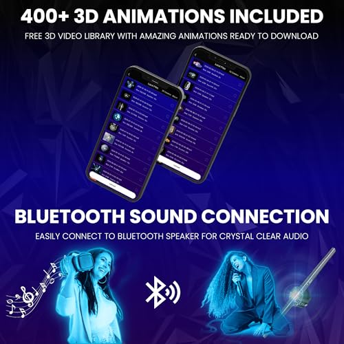LUMINA 28.5" 3D Holographic Fan, Hologram Fan with 3D Video Projector Display, IOS/Android Wi-Fi App Control, 1600x960px HD Resolution, Bluetooth Sound, Free 3D Video Library, MP4, MOV, AVI, JPEG, PNG