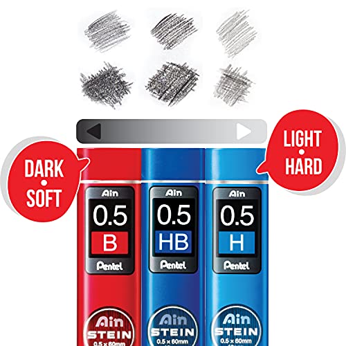 Pentel Ain Stei HB Grade Refill Lead, 0.7 mm - Pack of 12