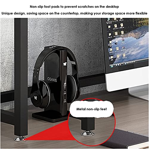 Bookshelf, 3 Layer Desktop Bookshelf - Desktop Organizer Office Storage Rack, Adjustable Multi-layer Bookshelf Desktop Racks, 3 Tier Desktop Bookcase For Computer Desk, Desktop Organizer Shelf Racks(A