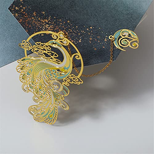 MVNOIRE Cultural and Peacock Metal Bookmark Small Fresh Ancient Graduation Season Souvenir Classical Chinese
