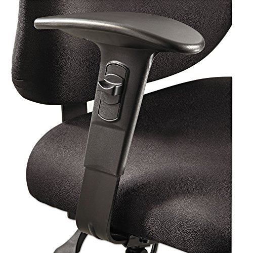 Safco 3399BL Height/Width-Adjustable T-Pad Arms for Alday 24/7 Task Chair Black 1 Pair