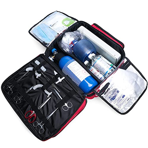 YUSIWOAL Portable First Aid Kit Bag, Waterproof Oxford Cloth Nurse Tote Bag, Outdoor Emergency Medical Kit, High capacity Medical Shoulder Bag(Blue)