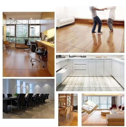 Clear Hardwood Floor Protector Mat Non-Slip for Office & Home Use