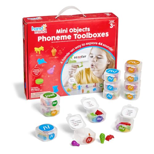 hand2mind Mini Object Phoneme Toolboxes, Phonics Manipulatives, Ages 3+