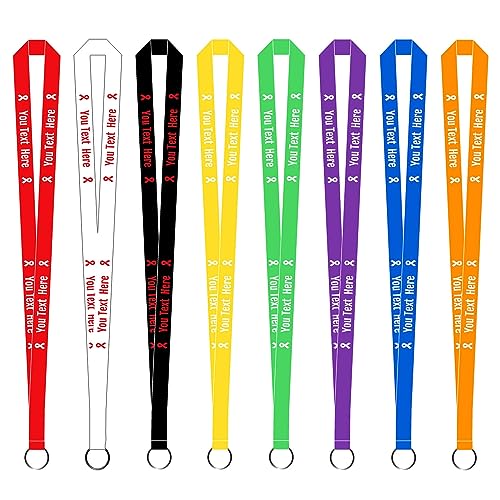 Handwerke Custom Lanyard 30/50/1000pcs personalized lanyards Print Your Logo/Photo/Text/Name/Image For Office School Event (500pcs, Lanyard3)