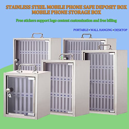 Dntum Mobile Stand,Locker Shelves,Cell Phone Lock Box,Wall Mount Storage Box,Phone Holder Cabinet Storage Box,Phone Cabinet,Storage Box,Metallic12Slots