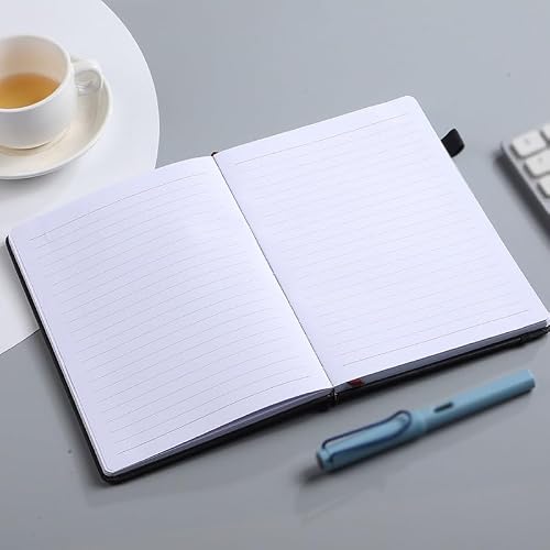 ASWRTYJO Strap Book Multi-color Optional Notebook Notepad Business Office Meeting(Black)