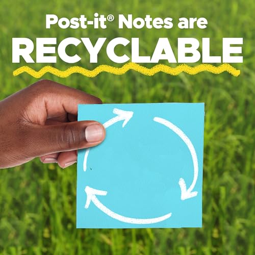 Post-it Super Sticky Notes, 3 in x 3 in (76 mm x 76 mm), Assorted Bright Colors, 28 Pads with 70 Sheets/Pad (1,960 Sheets Total), Super Sticky 2X Adhesive Sticky Notes for Walls, Windows, Calendars