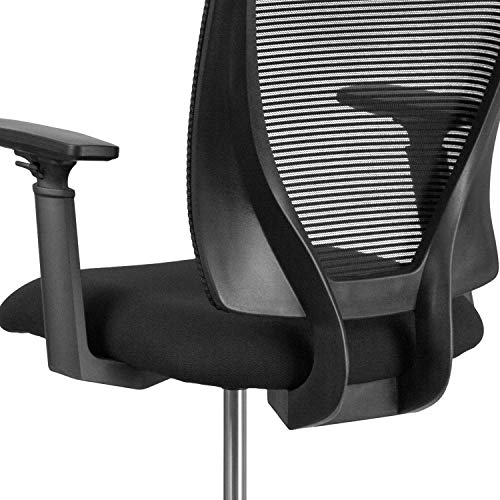 BizChair Ergonomic Mid-Back Mesh Drafting Chair with Adjustable Foot Ring and Arms
