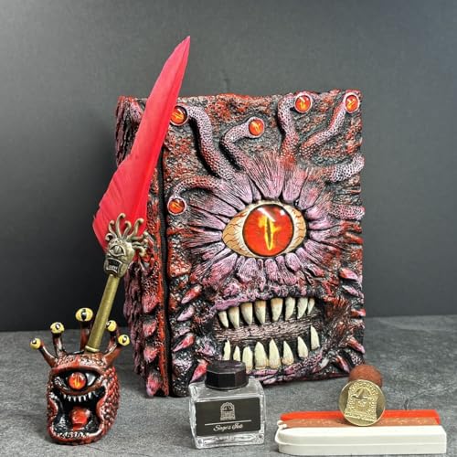 Sage's Portal Eye Tyrant Notebook for TTRPG DND Dungeons and Dragons Sketchbook Diary Journal (Notebook Gift Set, Red Eye Tyrant)