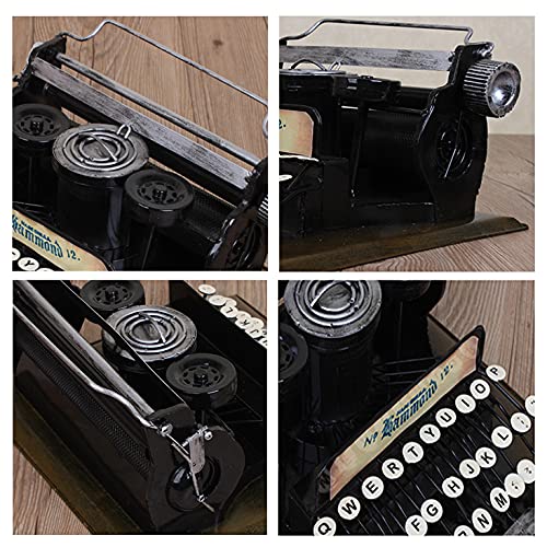 Vintage Antique Typewriter Model, Countryside Style Farmhouse Metal Typewriter, for Birthday Christmas Festival Gifts Photography Props 29 * 28 * 17CM