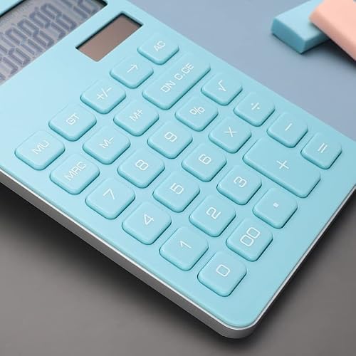 Big Screen Calculator Cute Power Solar Financial Accounting Business Office 12 Digits with Stand