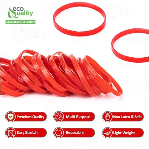 [20 Pack] Red Rubber Bands Size #18 (3 x 1/16 inches) Approx 1480pcs per Box - Non-Latex Rubberbands For Office, Commercial, Store, Home, Kitchen, Industrial, Money, Electrical Use (20 Box)