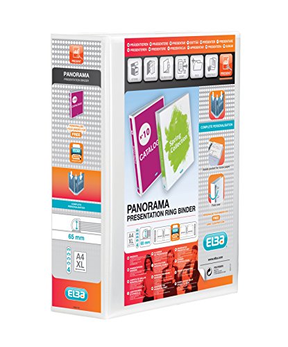 Elba A4 65mm 4 D-Ring Binder, White (Single)