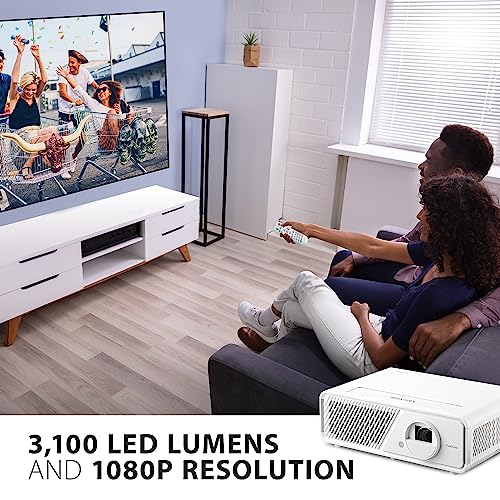 ViewSonic X1 1080p Projector with 2300 ANSI Lumens, Cinematic Colors, Vertical Lens Shift, 1.3X Optical Zoom, H&V Keystone Correction and Corner Adjustment