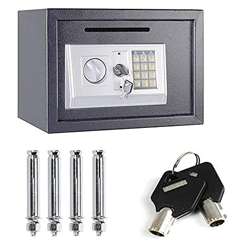 TBLOTYD Multifunctional Safe for Home Office Hotel Safe with 2 Keys Security Cash Document Safe Box Stora16L