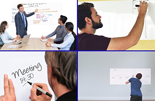 Dry Erase Board with Adhesive Back - White Board Dry Erase Vinyl Wall Decals-Stain Resistant & Portable Dry Erase White Board Magnetic Receptive,for Notes & Memos for Kitchen Home Office(2 ft x 4ft)