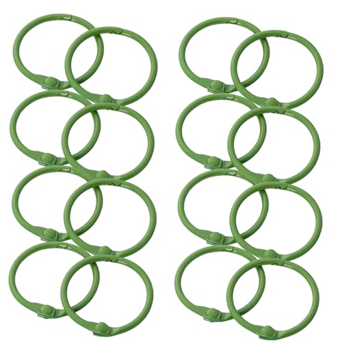 Binder Rings, 20PCS Metal Loose Leaf Rings, 30mm DIY Book Binder Ring for Flash Cards Index Booklets(Dark Green)