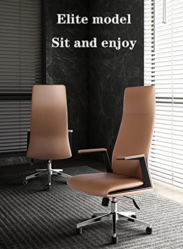 Leather Office Chair with Armrest High Back Classic 360 Degrees Rotation Adjustable Height Executive Chair Computer Desk Chair for Office